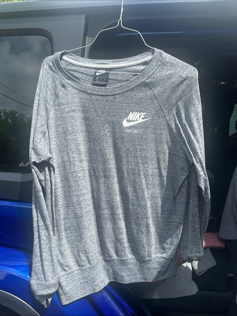 Nike Gray Heather Long-Sleeve Crewneck Sweatshirt